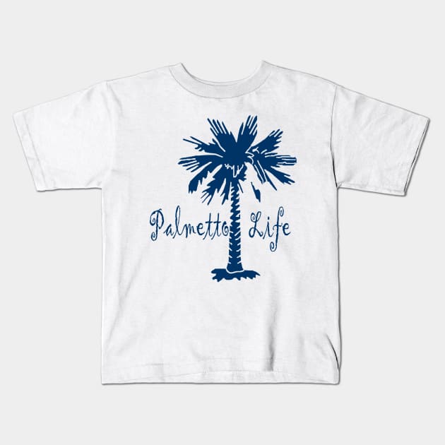 Blue Palmetto Life Kids T-Shirt by wtaylor72